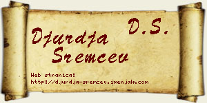 Đurđa Sremčev vizit kartica